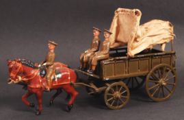 RARE VINTAGE BRITAINS WWI LEAD SOLDIER COVERED WAGON