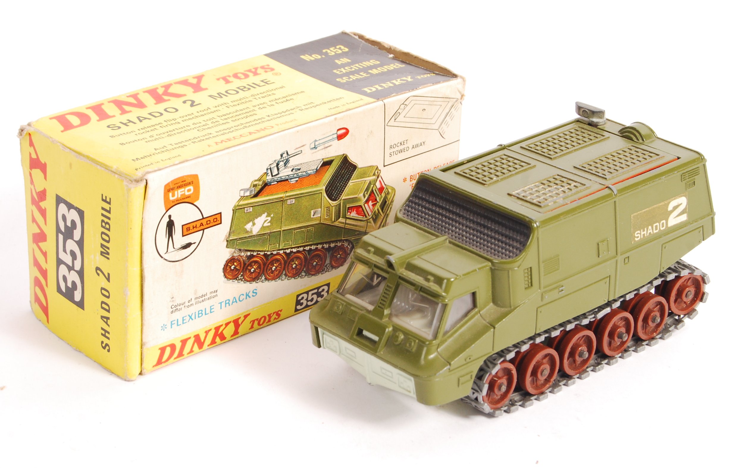 B32 1:43 DINKY TOYS 353 SHADO 2 MOBILE BASE IN PLASTICA VERDE CHIARO MIB SUPE B32 1:43 DINKY TOYS 353 SHADO 2 MOBILE BASE IN PLASTICA VERDE CHIARO MIB SUPE