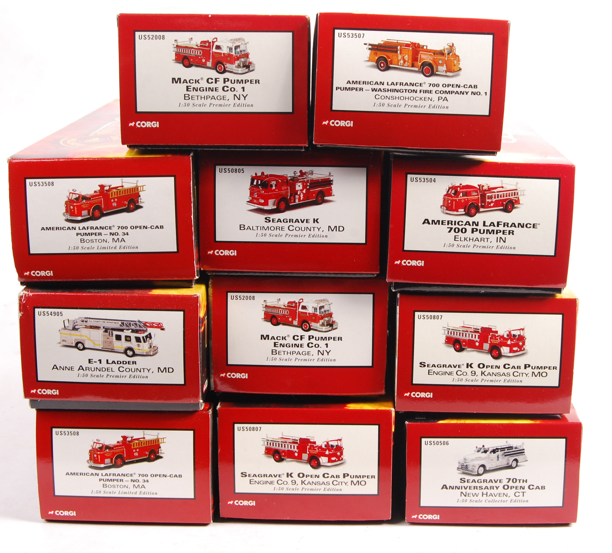 COLLECTION OF CORGI HEROES UNDER FIRE DIECAST FIRE ENGINES - Image 2 of 4