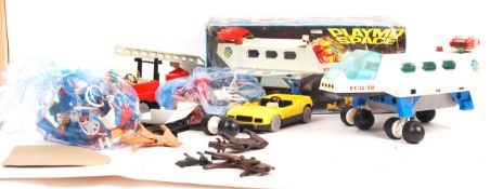 COLLECTION OF VINTAGE PLAYMOBIL FIGURES AND VEHICLES