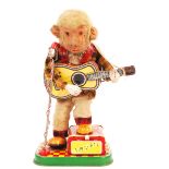RARE ALPS MADE JAPANESE TINPLATE ROCK AND ROLL MONKEY