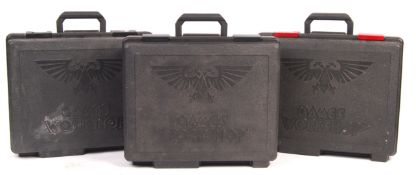 COLLECTION OF WARHAMMER OFFICIAL GAMES WORKSHOP CARRY CASES