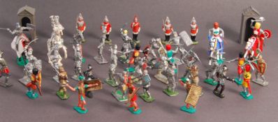 COLLECTION OF VINTAGE TIMPO & OTHER PLASTIC KNIGHTS
