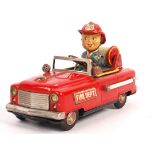 RARE NOMURA TOYS JAPANESE FIRE DEPT 12 TINPLATE CAR