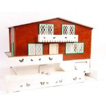 CHARMING 1960'S SWISS CHALET DOLLS HOUSE AND FURNITURE