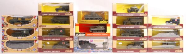 COLLECTION OF SOLIDO BOXED DIECAST MILITARY MODELS