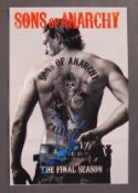 CHARLIE HUNNAM - SONS OF ANARCHY - SIGNED POSTER