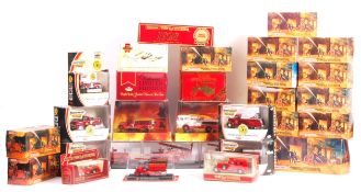 COLLECTION OF BOXED SCALE DIECAST MODEL FIRE ENGINES