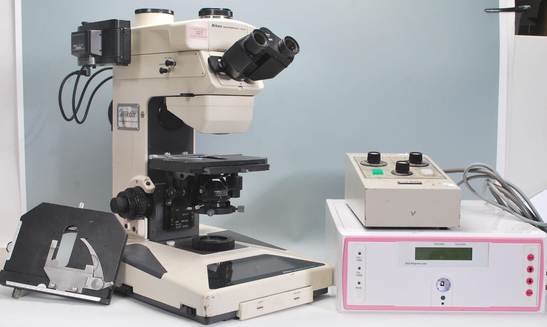 A Nikon Microphot FXA research laboratory microsco