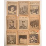 A collection of early 20th Century Daily Mirror newspapers with various headlines to include 'The