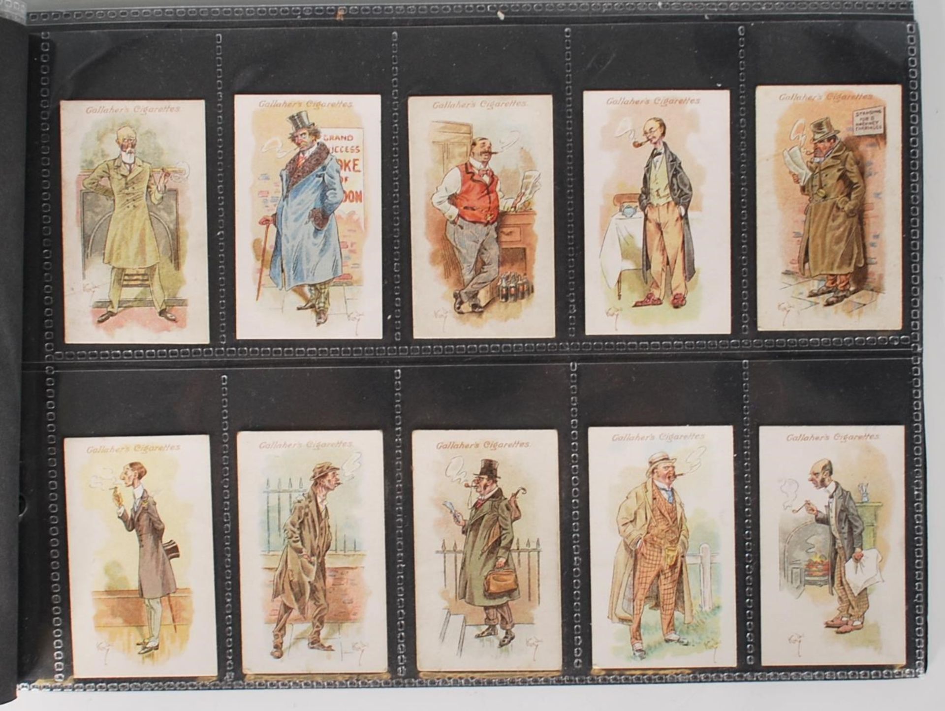 A full set of vintage Gallaher Cigarette trade cards, Votaries Of The Weed Series, complete set of - Bild 2 aus 5