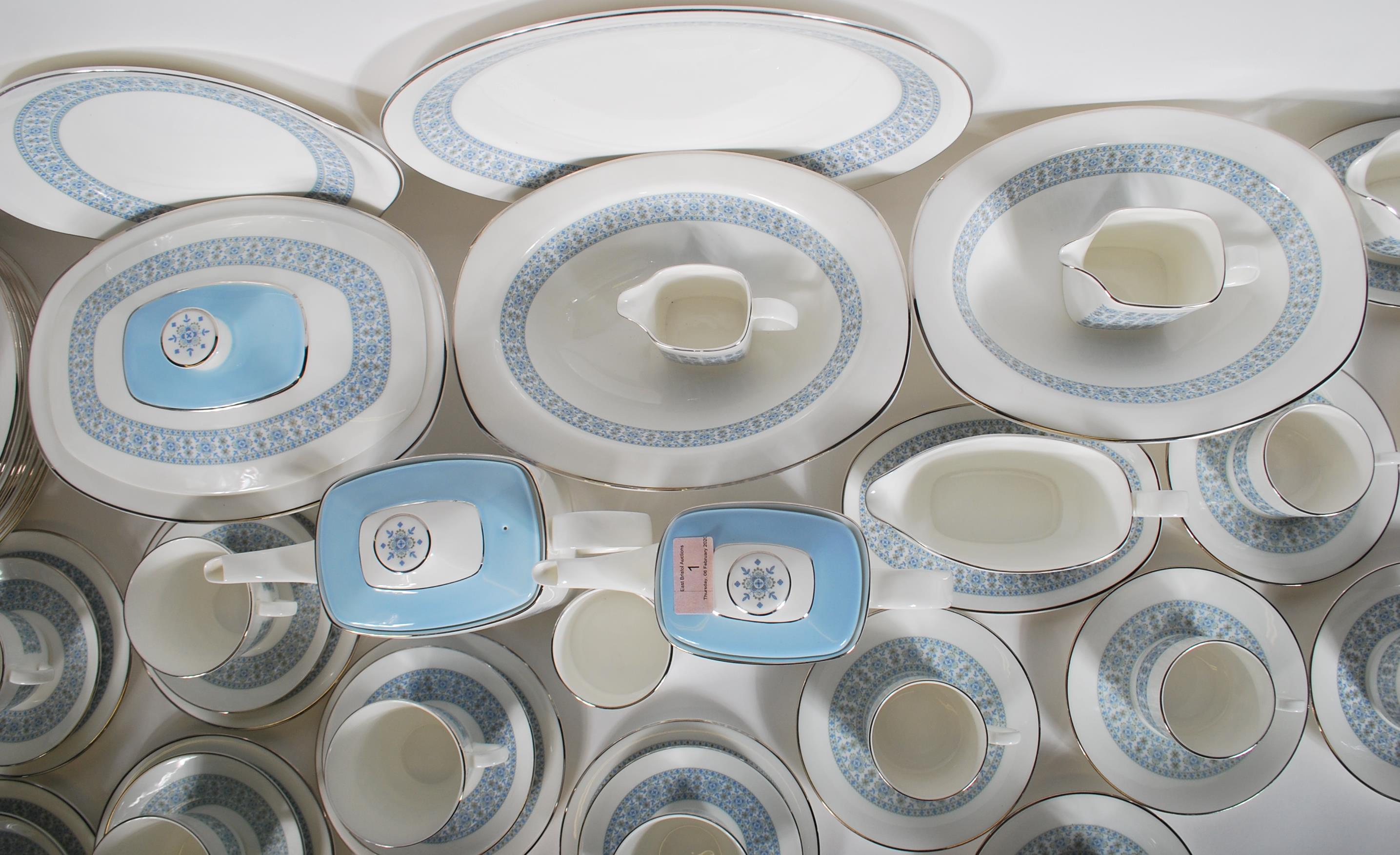 An extensive Royal Doulton bone China service in the Counterpoint pattern, consisting of coffee - Image 12 of 15