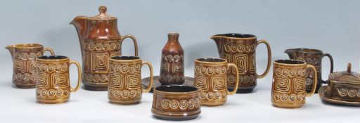 A mixed group of mid 20th Century retro SylvaC table wares in the 4033 pattern having geometric