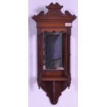 A 19th Century Victorian mahogany wall hanging hall mirror of rectangular form. The mirror having