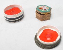 Two late 19th / early 20th Century wax demonstration seals, one crest depicting a stylised lion, the