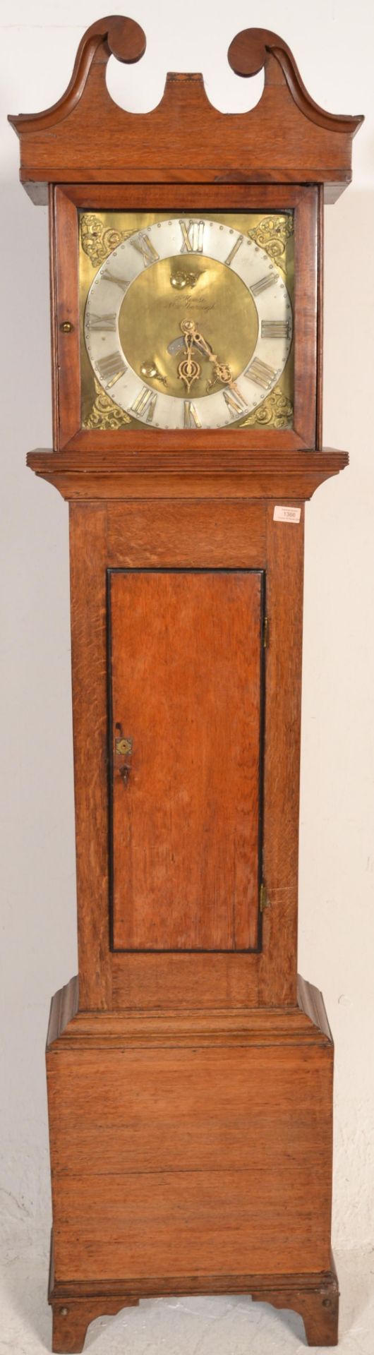 A 19th century West Country oak crossbanded brass faced longcase clock by A House of Marlborough.