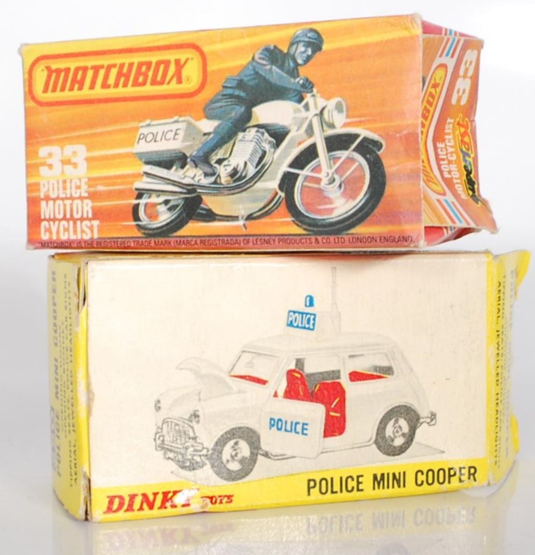 A collection of vintage diecast police related vehicles to include a boxed Ford Transit Police - Bild 7 aus 7