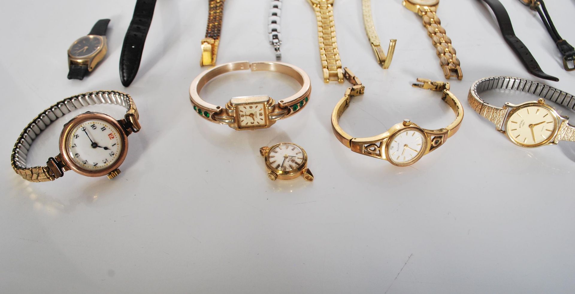 A collection of vintage ladies cocktail watches to include an Omega cocktail watch with baton - Bild 7 aus 12