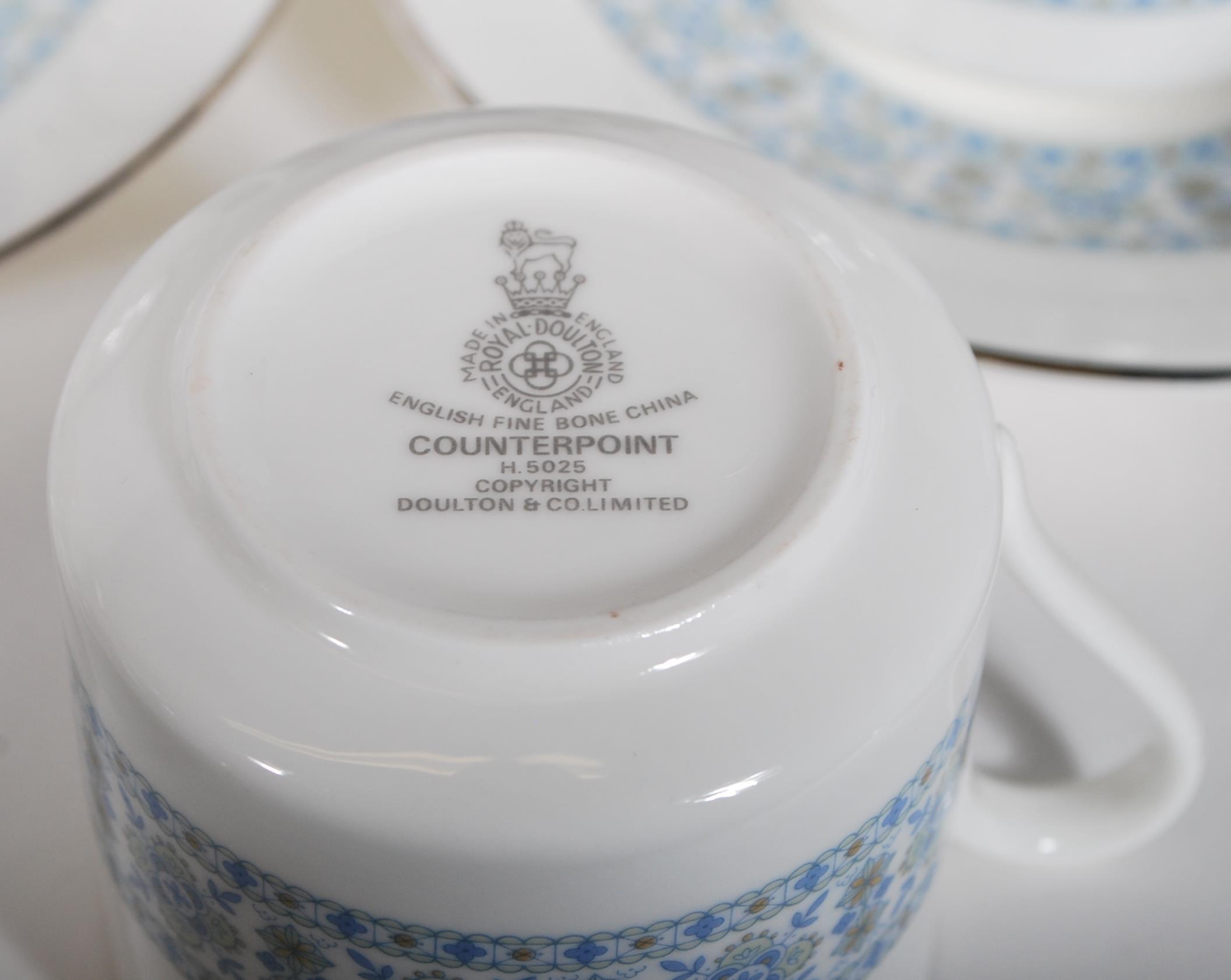 An extensive Royal Doulton bone China service in the Counterpoint pattern, consisting of coffee - Image 14 of 15