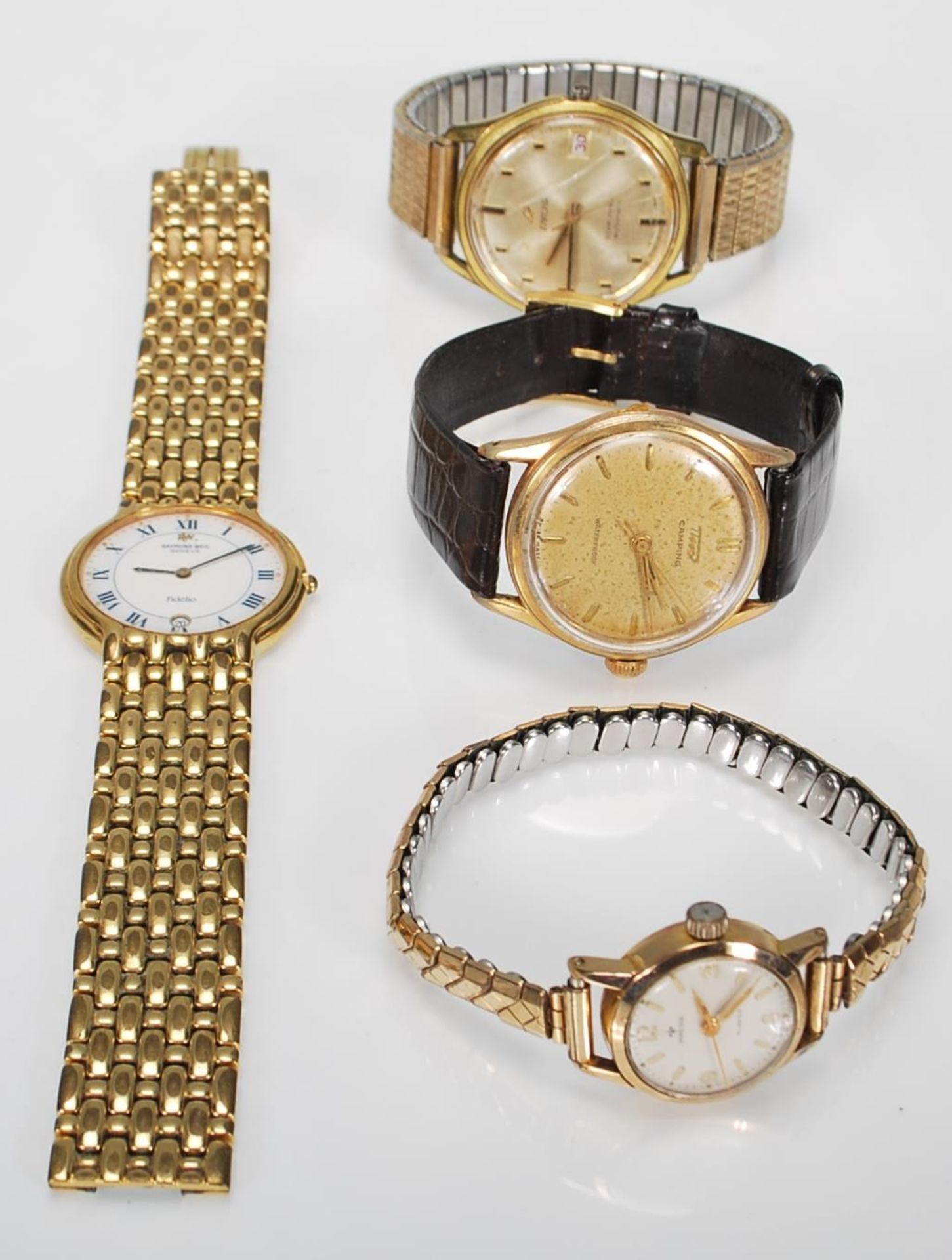 A group of vintage 20th Century wrist watches to include an Enicar Star Jewels automatic, Tissot