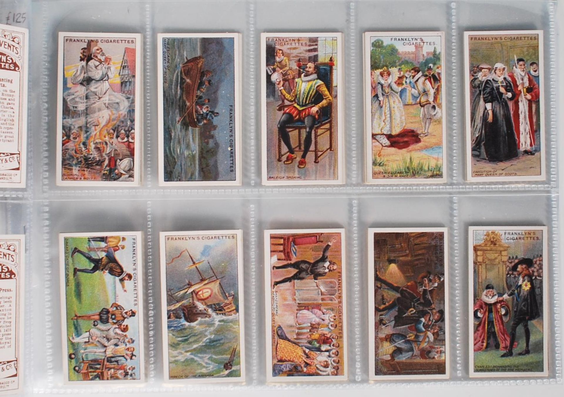 A full set of vintage Franklyn Davey Cigarette trade cards, Historic Events, complete set of 50 - Bild 3 aus 5