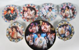 A set of six Elvis Presley collectors plates in the Shining Legend by Nate Giorgio and Bruce