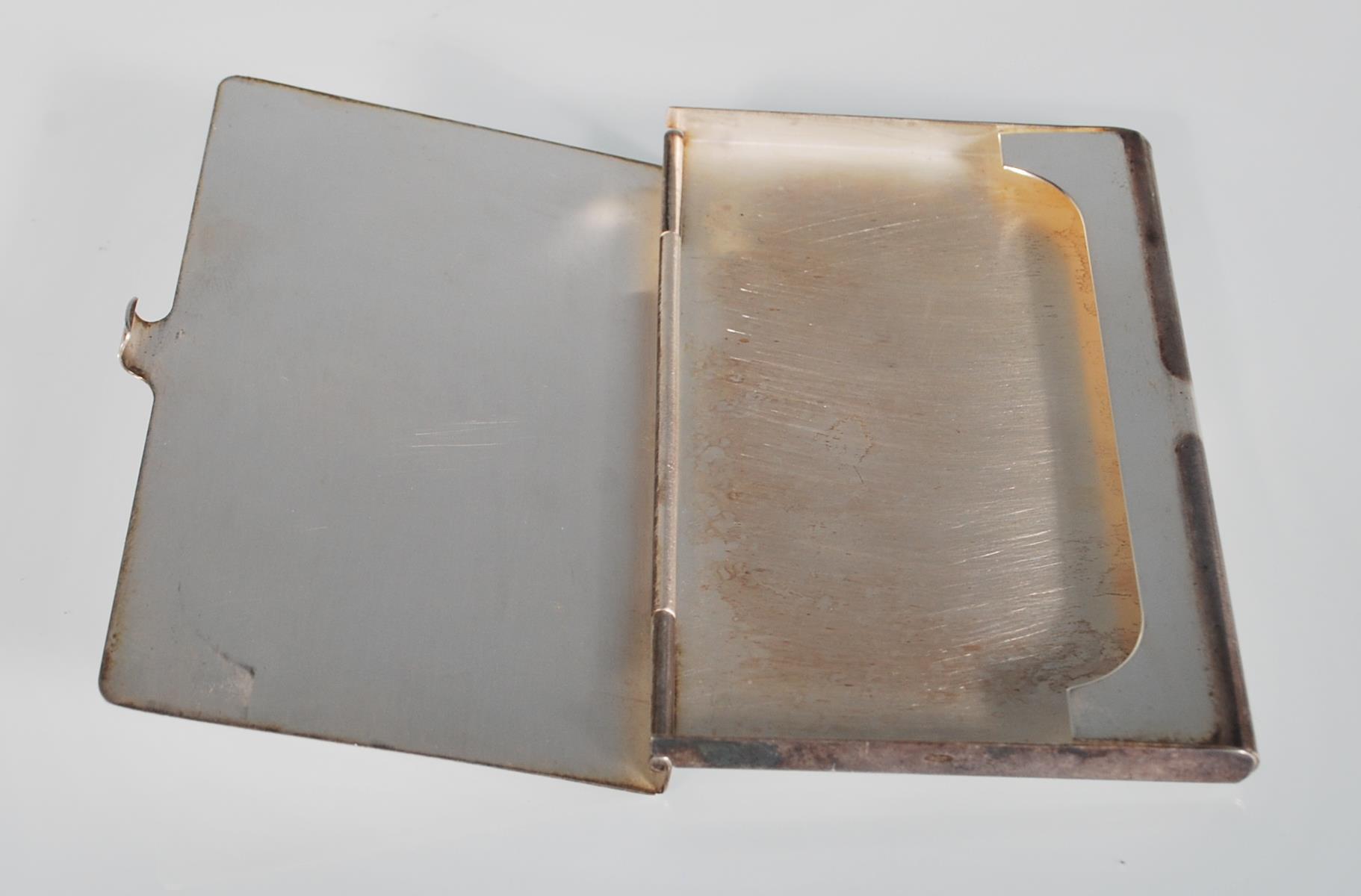 An English silver hallmarked Harrison Brothers & Howson business card holder of rectangular plain - Image 5 of 5