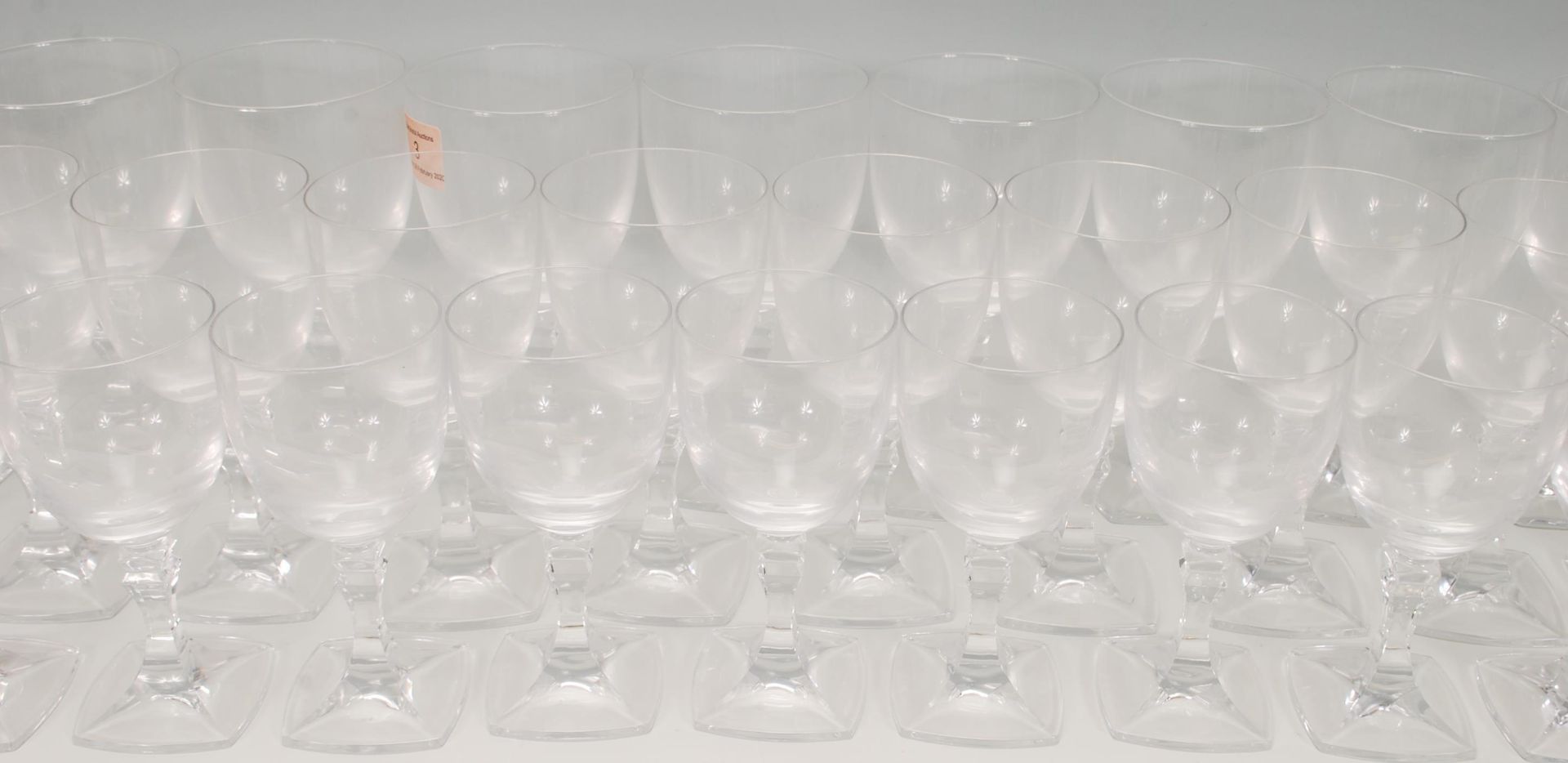 A collection of vintage 20th Century crystal glasses, the set to include 12 red wine glasses, 11 - Image 5 of 8
