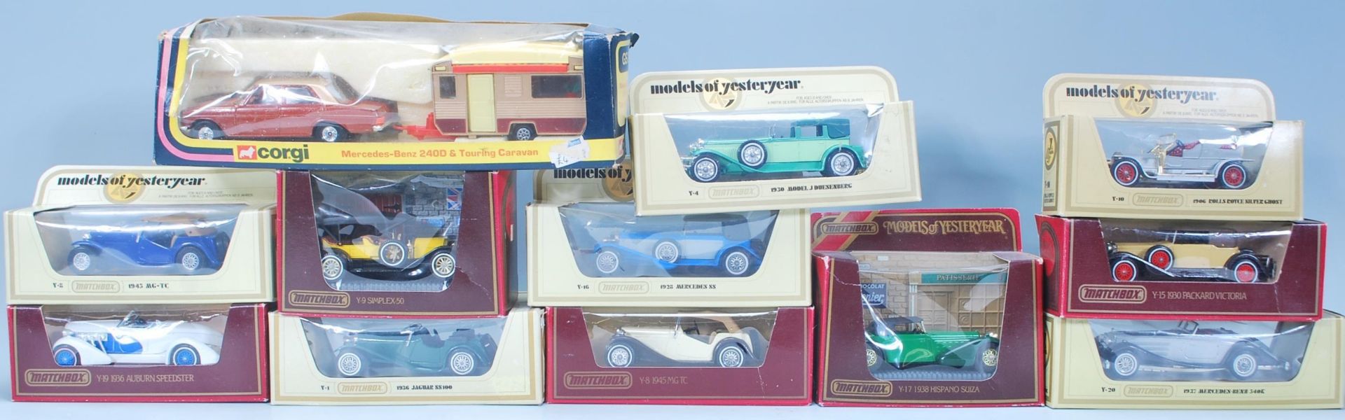 A collection of 12x original vintage Matchbox Models of yesteryear Y-collection including a Y-24