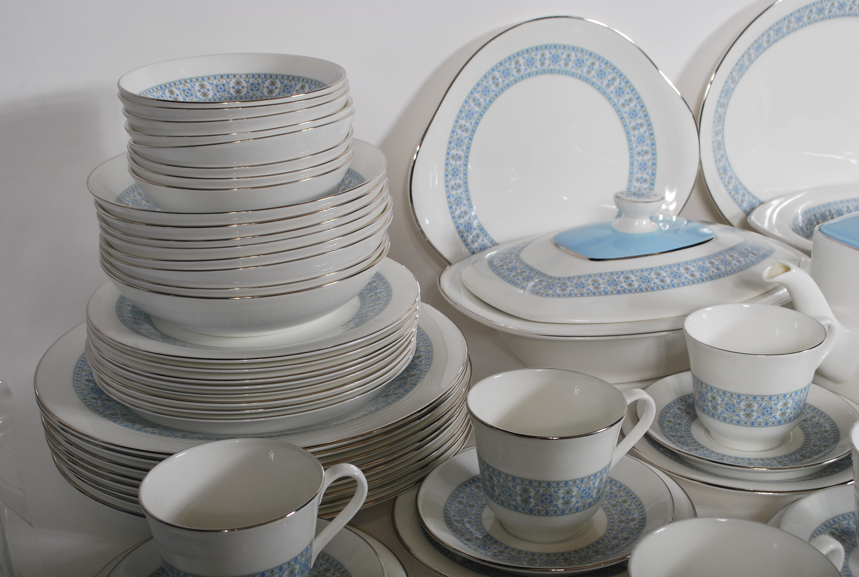 An extensive Royal Doulton bone China service in the Counterpoint pattern, consisting of coffee - Image 2 of 15