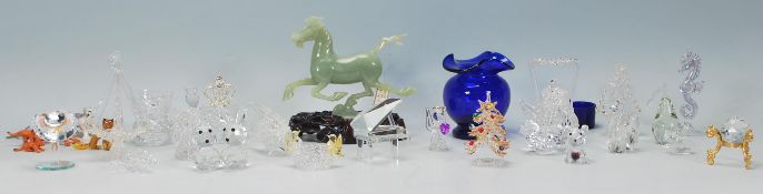 A collection of mixed miniature glass figures to i