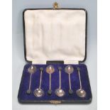 A cased set of six Walker and Hall silver hallmark