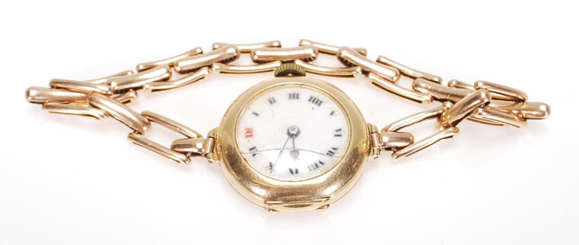 A 9ct gold ladies vintage Rolex cocktail watch hav