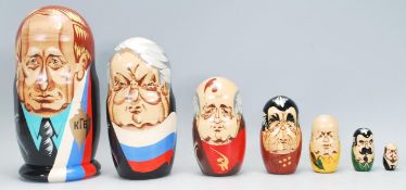 Matryoshka Russian Nesting Dolls. Hand painted set