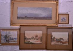 A group of early 20th Century original watercolour paintings depicting landscape scenes to include