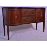 A good large regency style 19th Century mahogany sideboard credenza / buffet having double bow front