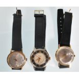 A collection of 3 gentlemens dress watches to include: a Systema 17 Jewels Extra Flat Incabloc, a