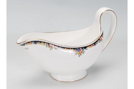 A Wedgwood Bone China dinner service in the Osborne R 4699 pattern, consisting of eight dinner - Image 13 of 13