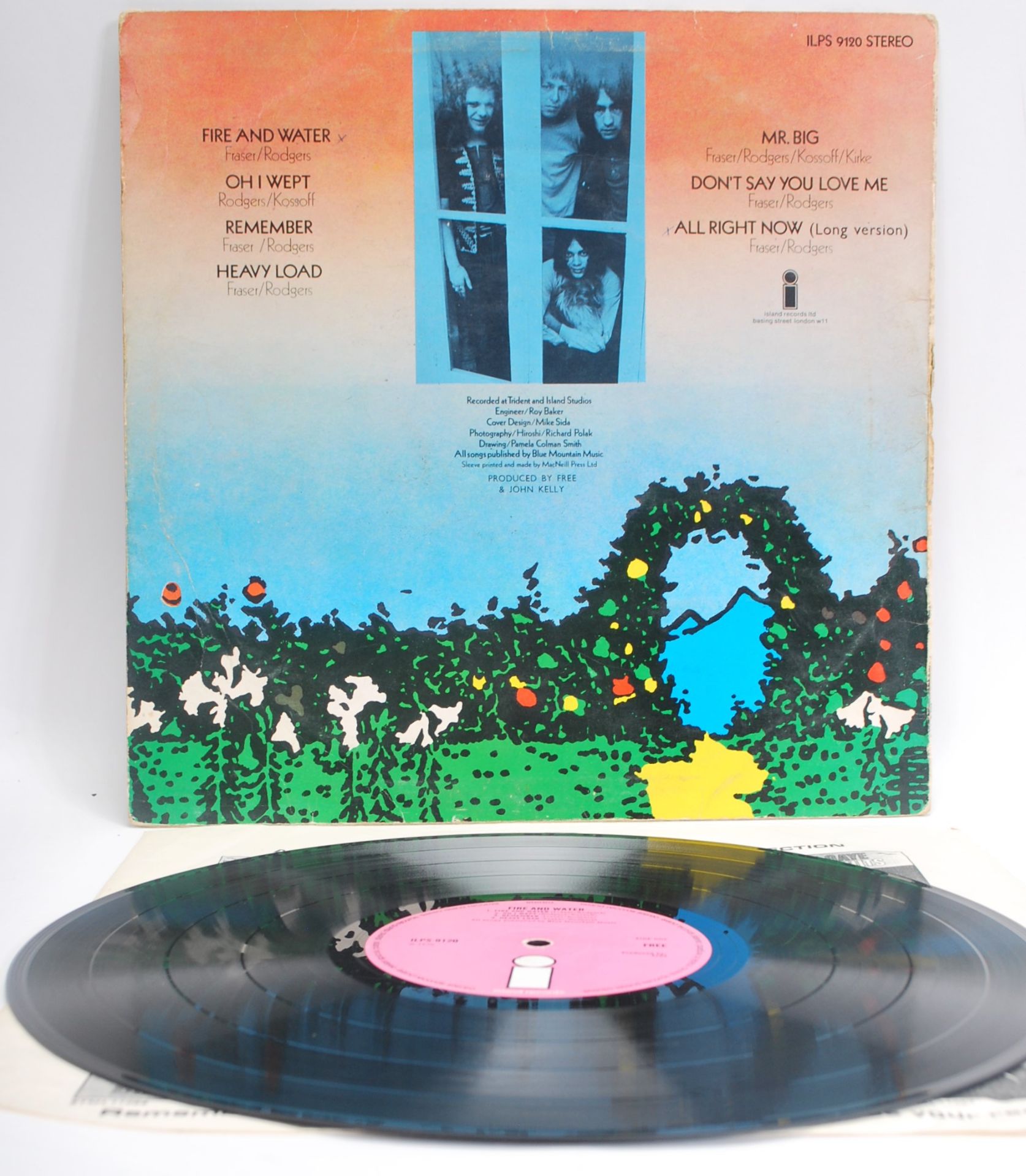 Vinyl long play LP record album by Free – Fire And Water – Original Island Records Stereo 1st U.K. - Bild 4 aus 6