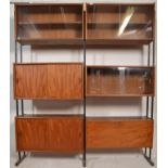 A vintage retro 1960's / 70's three tier ladderax modular wall unit / sideboard / display cabinet,