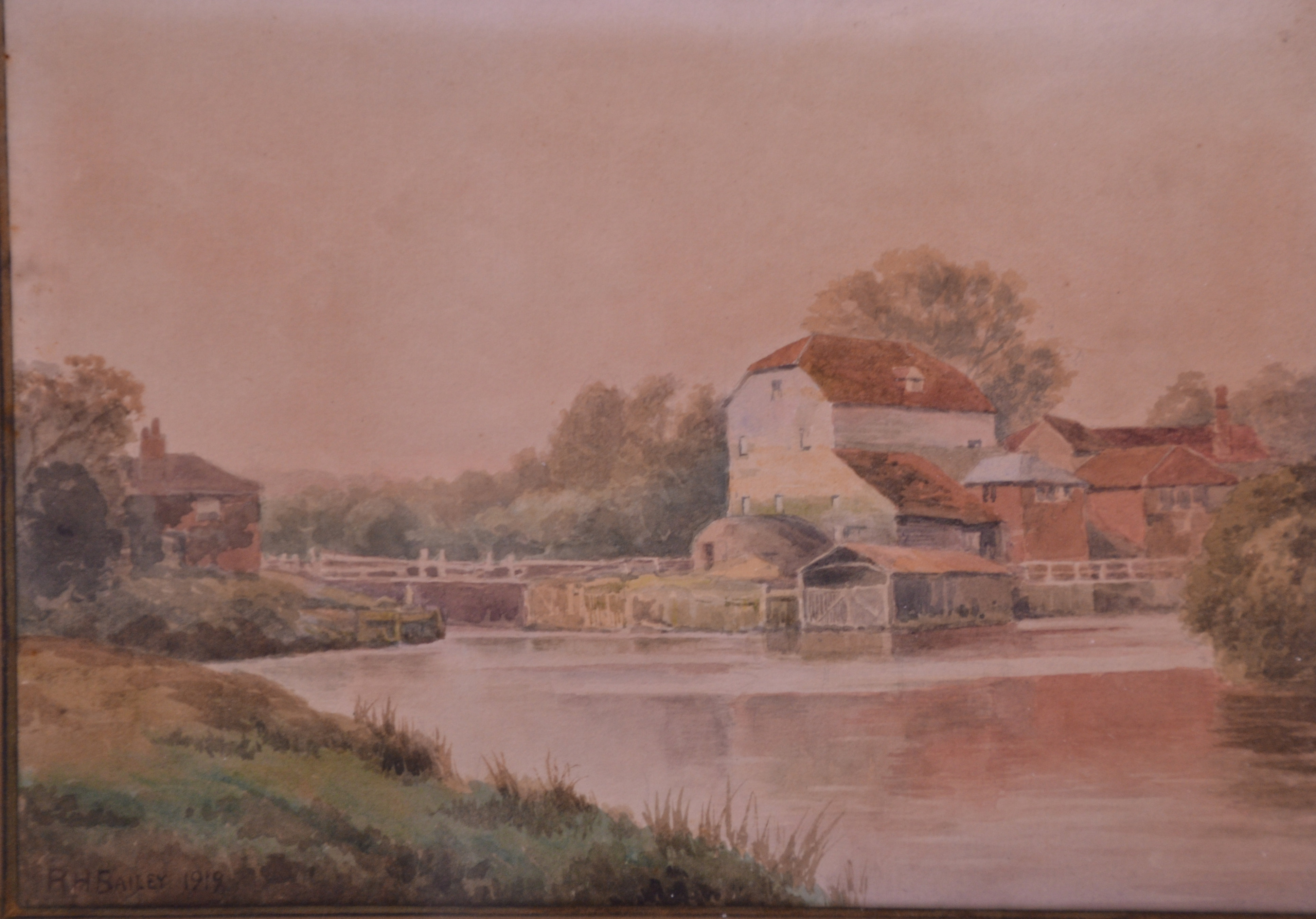 A group of early 20th Century original watercolour paintings depicting landscape scenes to include - Image 4 of 6