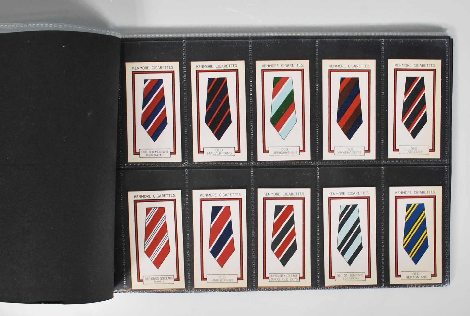 A full set of vintage John Brumfit Cigarette trade cards, The Public Schools' Ties Series ( Old Boys - Image 2 of 5