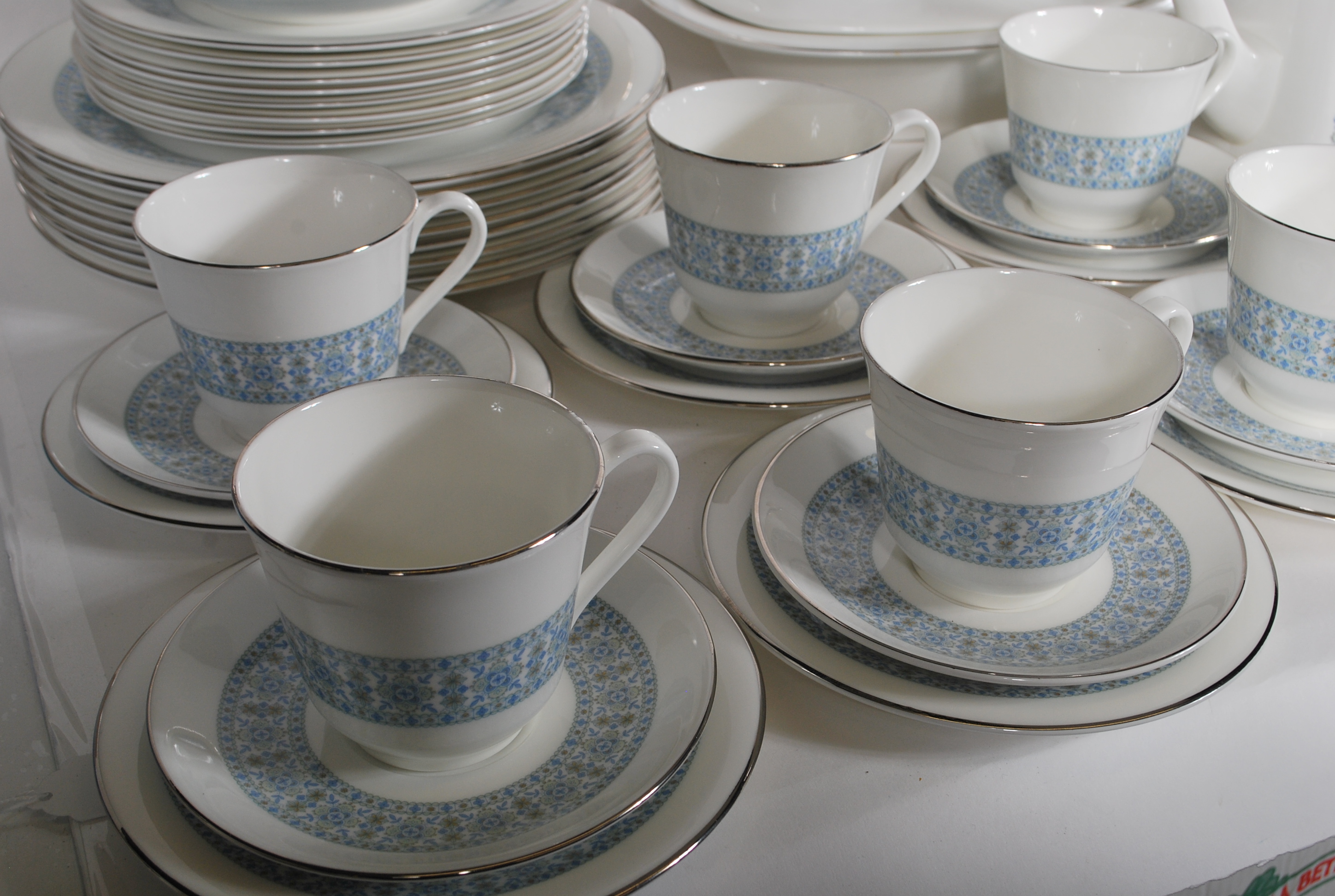 An extensive Royal Doulton bone China service in the Counterpoint pattern, consisting of coffee - Image 3 of 15