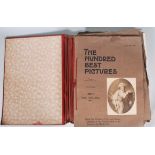 Charles Letts & Co. A portfolio of 'The Hundred Best Pictures'. Red folio bound with sixteen