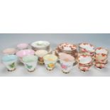 A vintage 20th Century decorative tea service by Roslyn China series of six authentic world famous