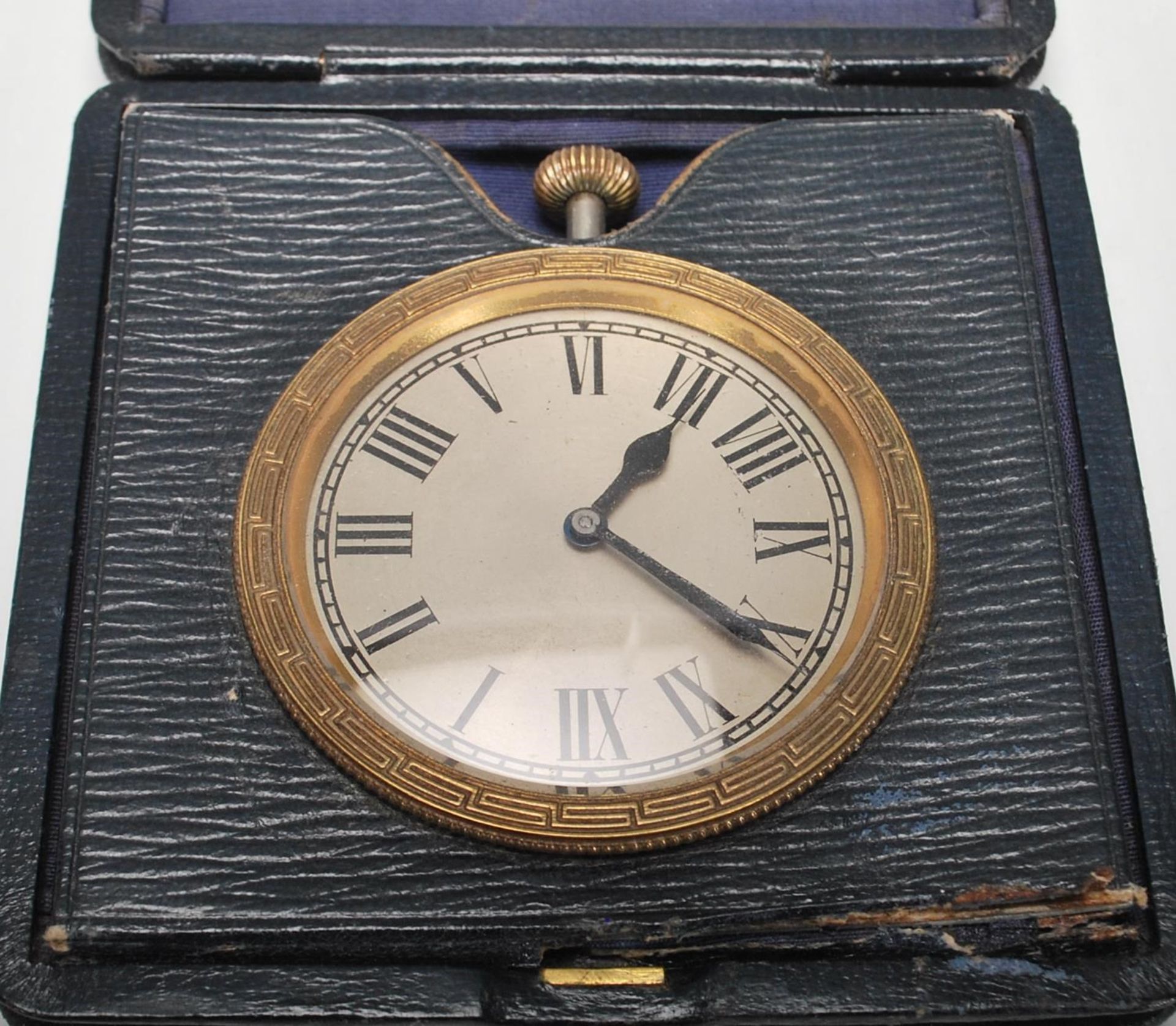 A selection of vintage 20th Century items to include a folding travel clock having a round face with - Bild 8 aus 14