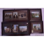 A selection of antique photographic prints of Egypt / North Africa and Cairo to include a triptych