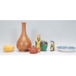 A mixed collection of vintage 20th Century Chinese ceramics to include a pear shaped vase finished