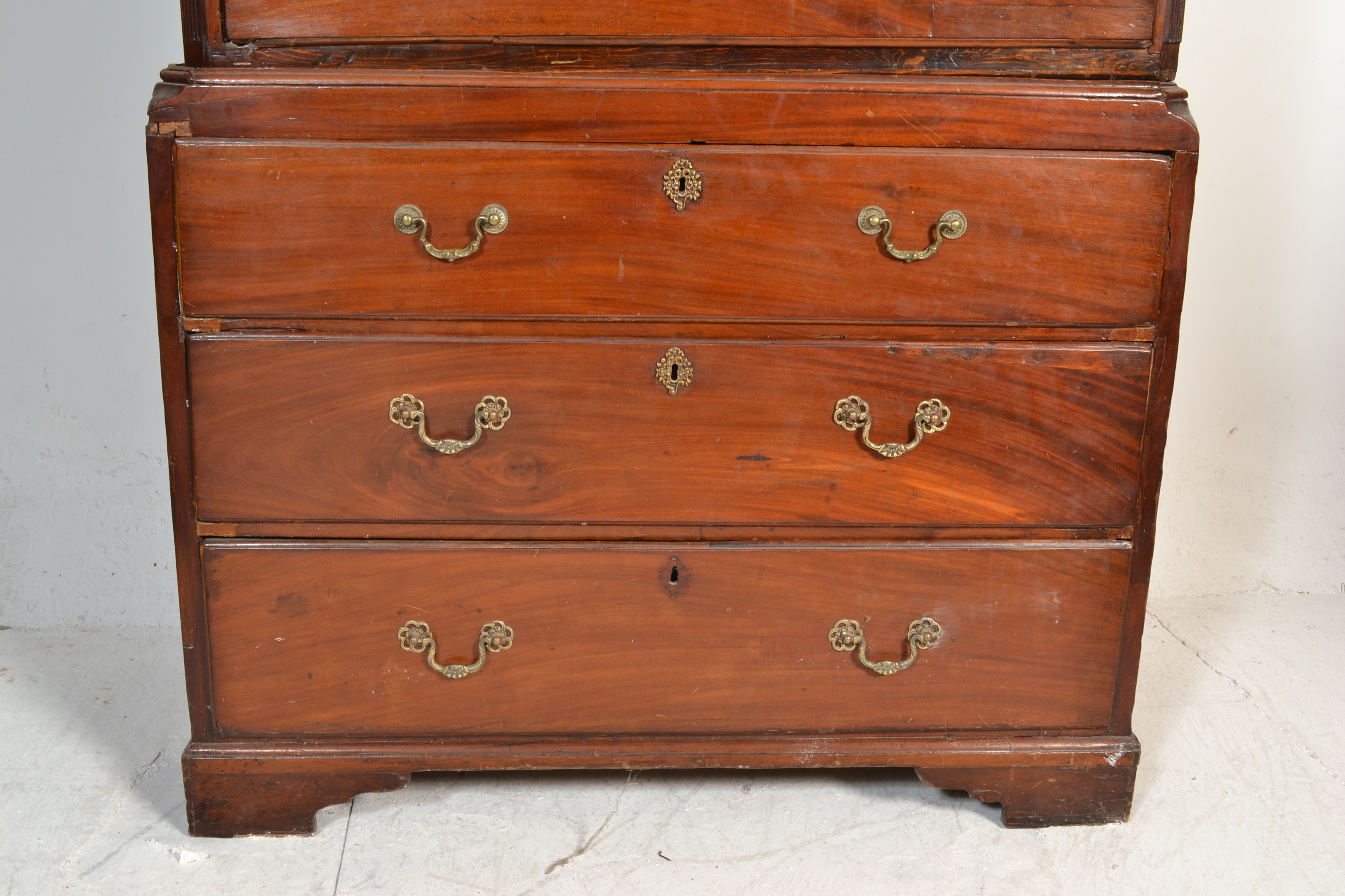 A 19th Century mahogany chest on chest having a se - Image 7 of 7