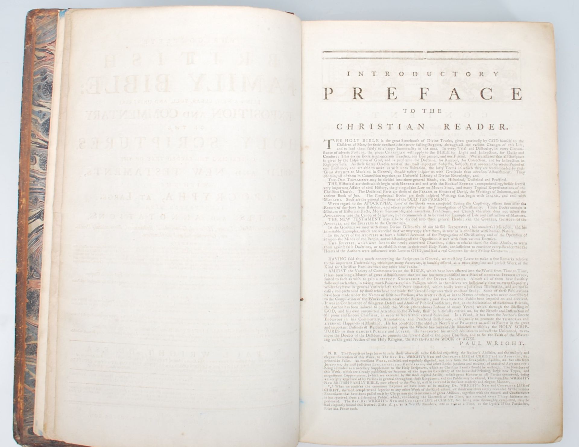 A 18th Century Wright's family Bible by Paul Wright published by Alex Hogg complete with original - Bild 8 aus 8